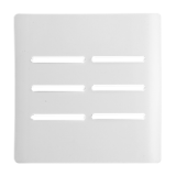 Placa para 6 Teclas 4x4 - Novara Branco Brilhante